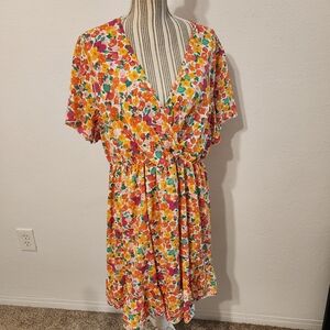 Vibrant Floral Midi Dress